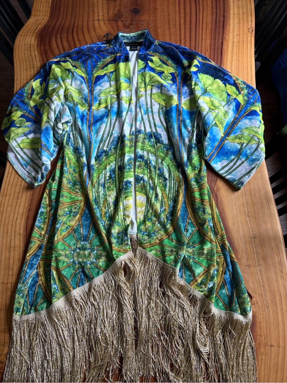 Warrior Within Designs Crushed Velvet Kimono - Picture 4 of 6